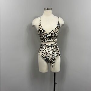 Aerie Tan‎ Animal Print One Piece